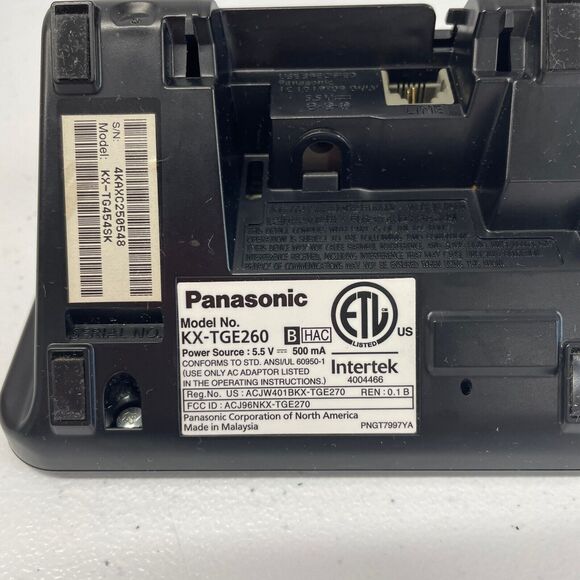 Panasonic KX-TGE260 Bluetooth Answering Machine Base & KX-TGEA20 Cordless Phone - Picture 3 of 8
